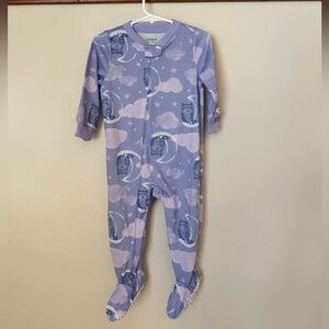 Carter's Lavender Owl & Moon Footed One-Piece Pajama